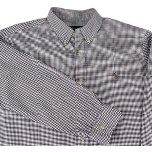 Ralph‎ Lauren Shirt XL Check Classic Flesh Pony Casual